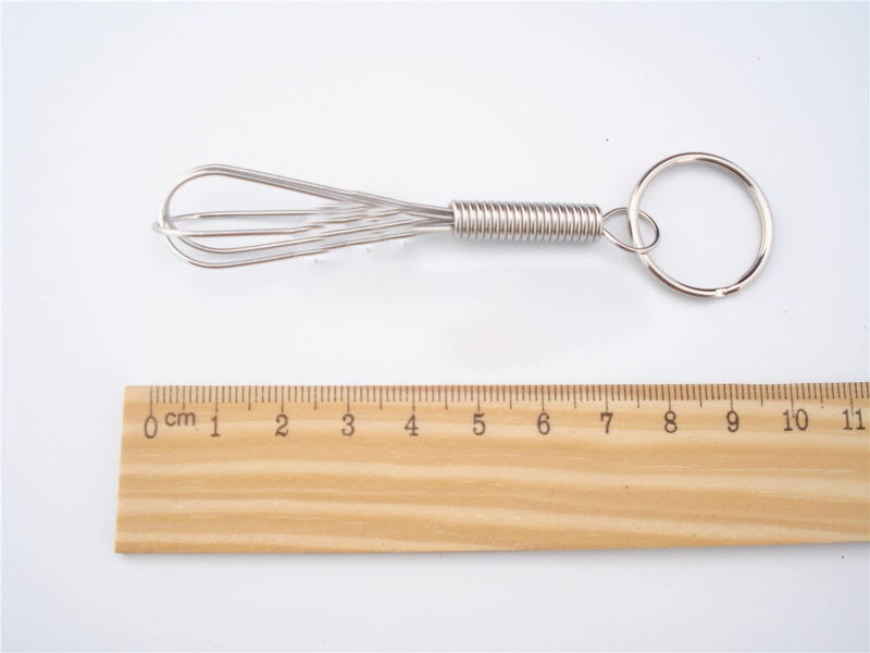 Zittop Mini Whisk Keychain Novelty for Chef Cook Foodie, Silver - Image 3